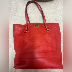 AUTHENTIC LOUIS VUITTON Citadin PM Shoulder Bag Monogram Empreinte Red